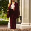 Crimson Velvet Skirt - Image 3
