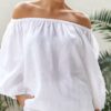 White Linen Off Shoulder Top
