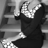 Bamboo Mary Q Dress - Black & White Spot