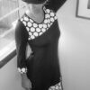Bamboo Mary Q Dress - Black & White Spot - Image 2