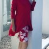 Bamboo Swing Tee (LS) - Neon Rose - Image 2