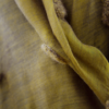 Merino Wool and Silk Khaki PomPom Scarf - Image 3