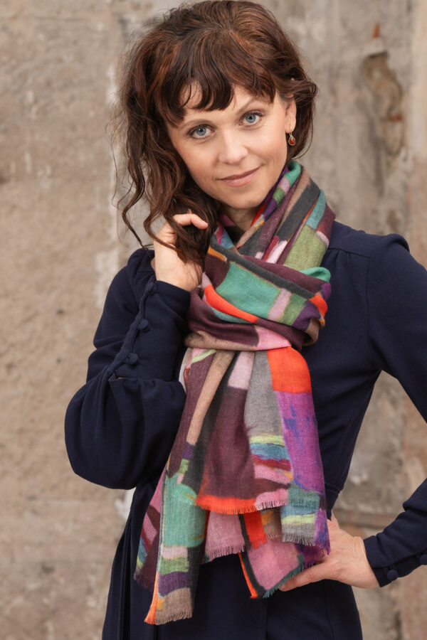 Midori Merino Wool and Silk Scarf