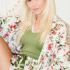 Boxer Shorts - Olive & Melon Blossom