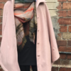 Peach Check Cape with Contrast Lining - Image 3